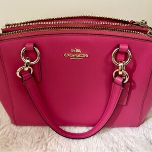 Coach Fuchsia Leather Satchel
